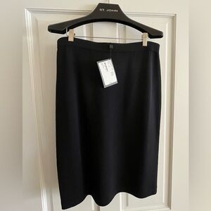 St. John Collection Santana Knit Black Pencil Skirt NWT
